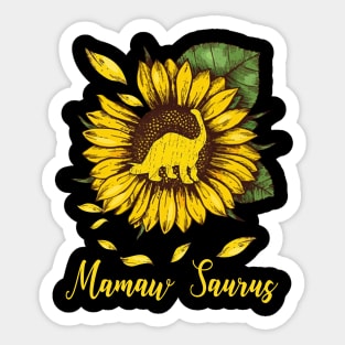 Sunflower Mamaw Saurus Sticker